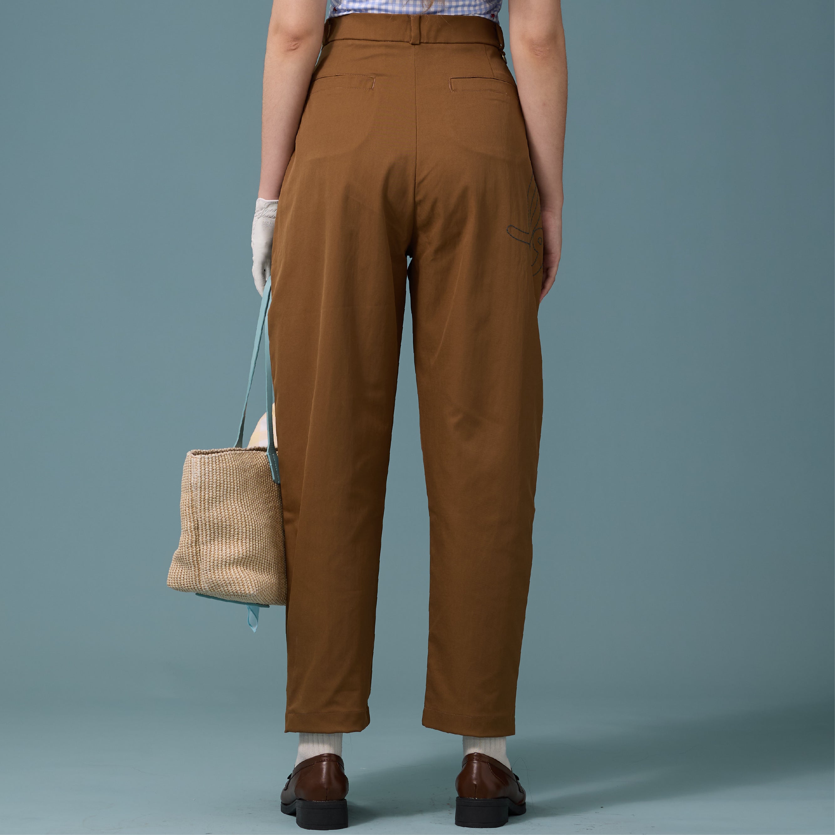 Women Mom Pants - Mocha Brown