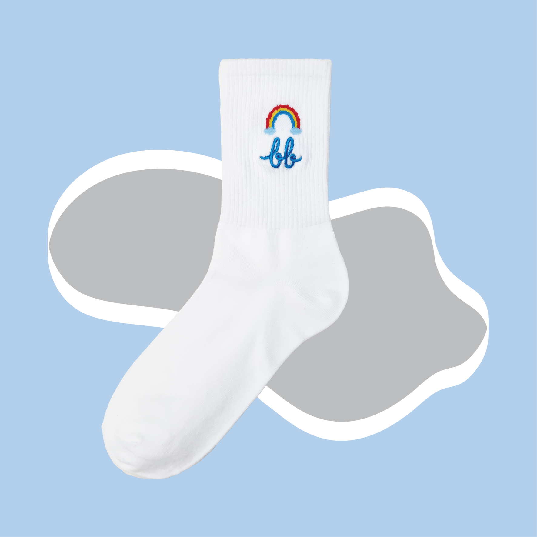 RAINBOW Women Crew Socks  ( Rainbow )