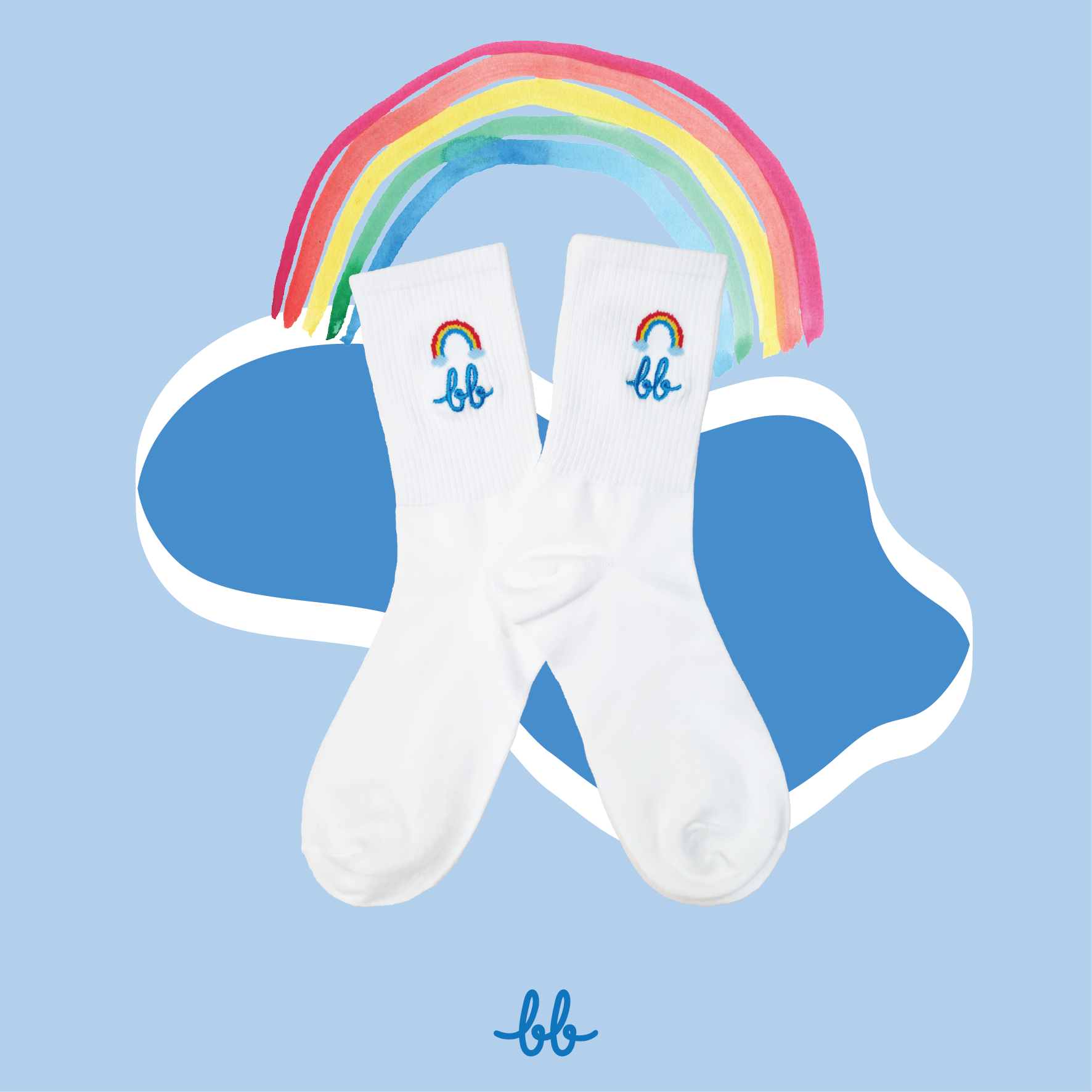 RAINBOW Women Crew Socks  ( Rainbow )