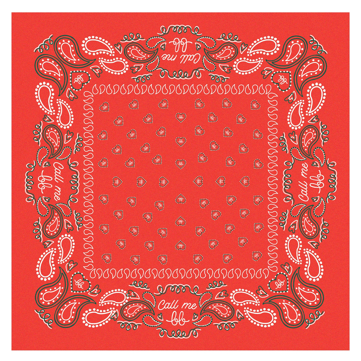 CALL ME BB 100% Cotton Bandana - Piri Piri Red