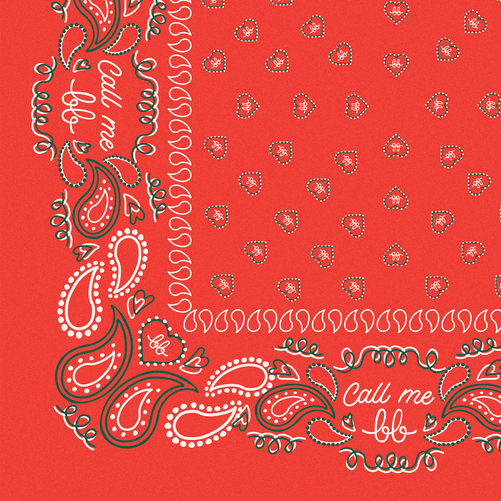 CALL ME BB 100% Cotton Bandana - Piri Piri Red