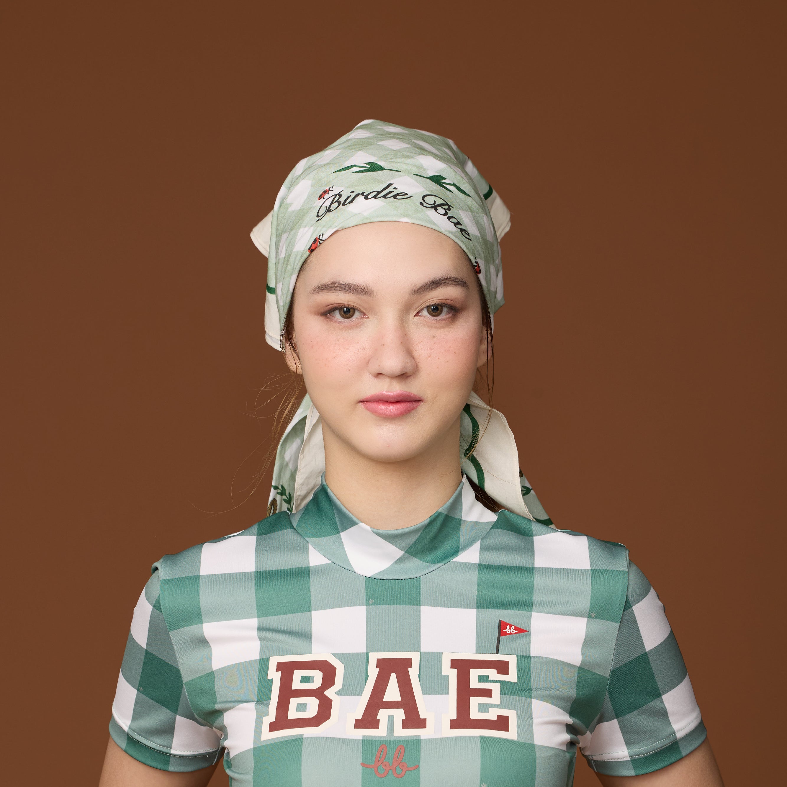 Picnic Cotton Head Scarf - Grass Green