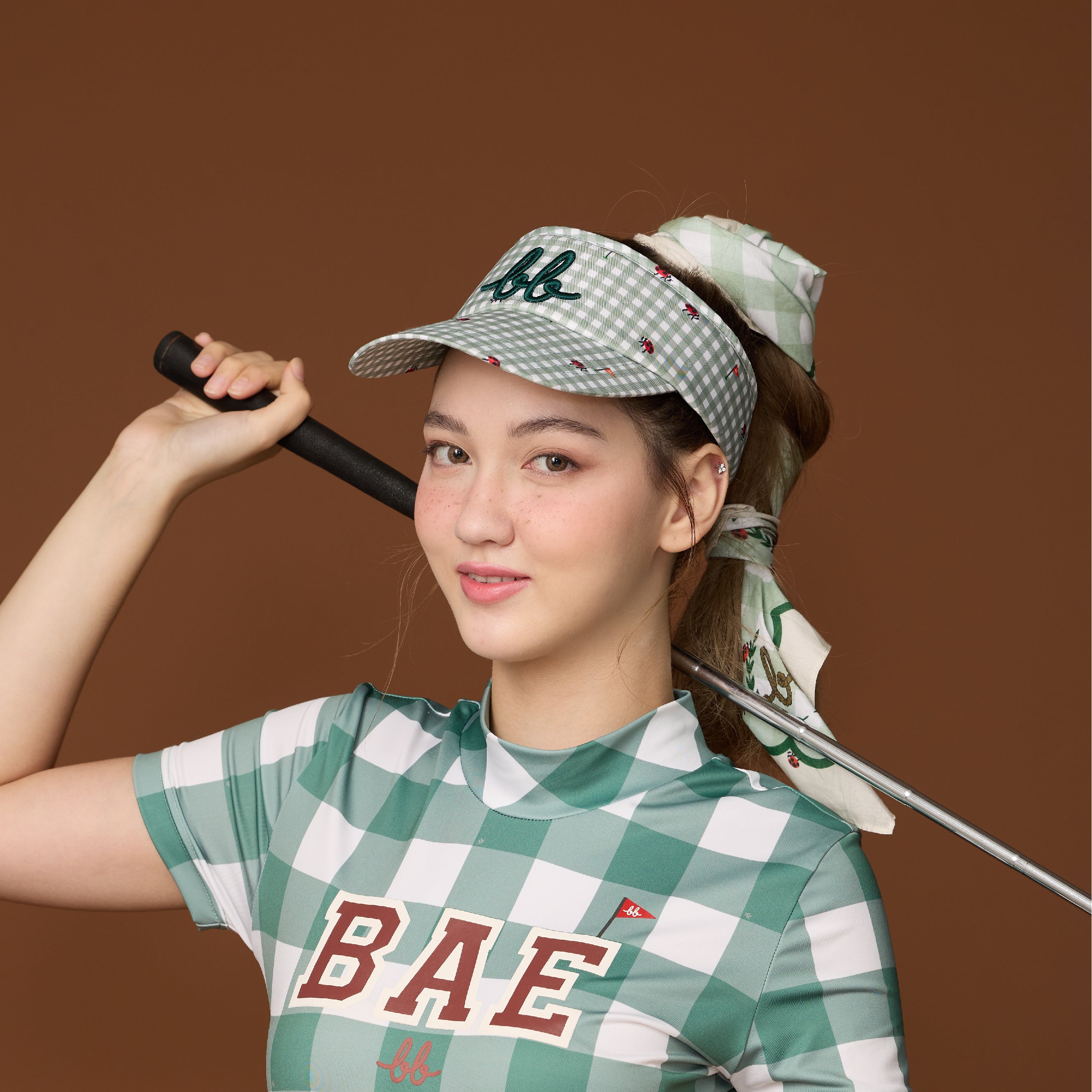 Picnic Cotton Head Scarf - Grass Green