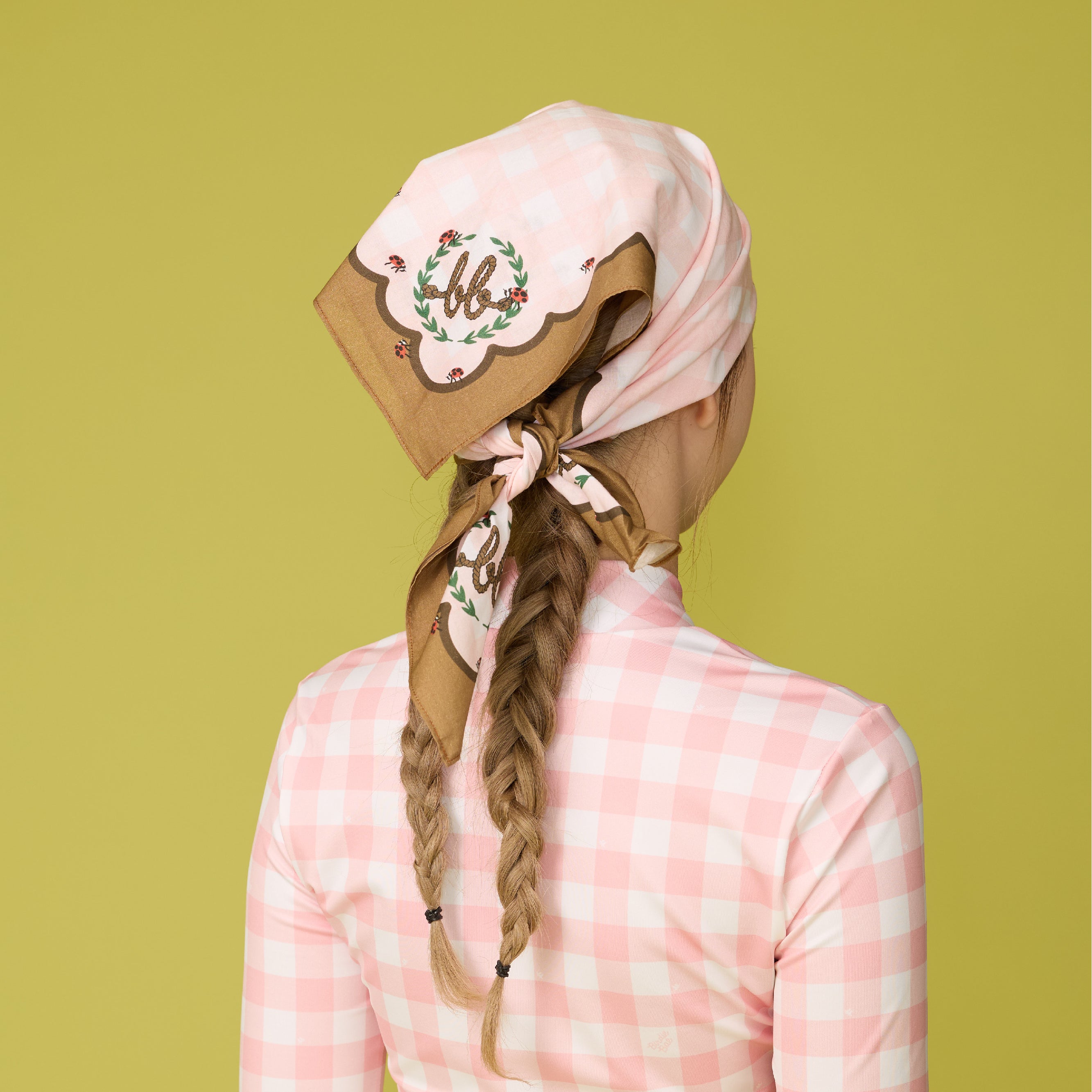 Picnic Cotton Head Scarf - Peachy Pink