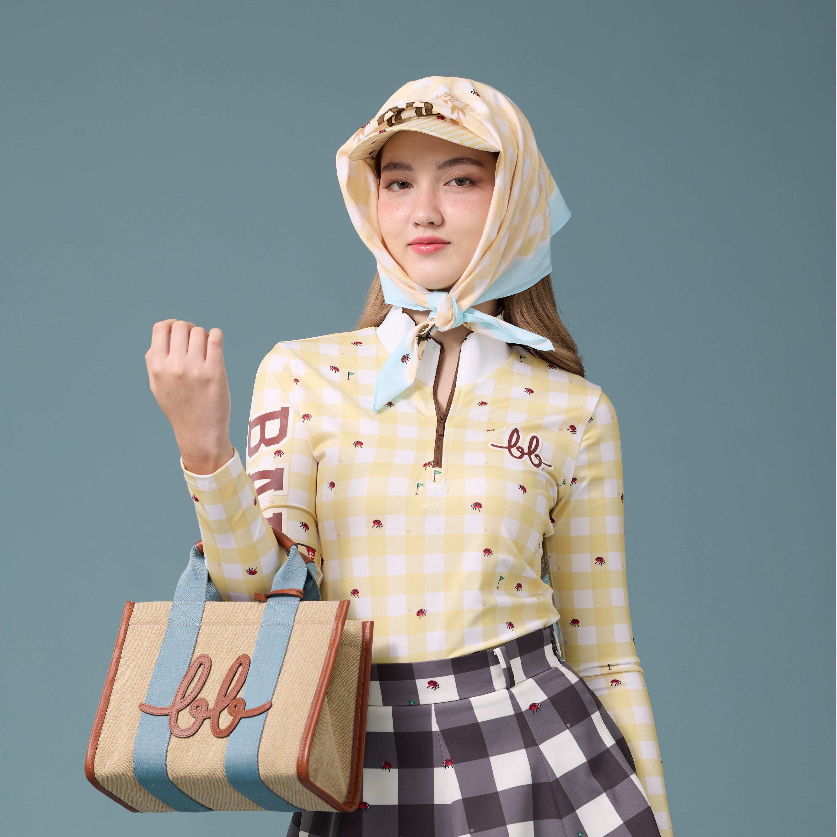 Picnic Cotton Head Scarf - Sunshine Yellow