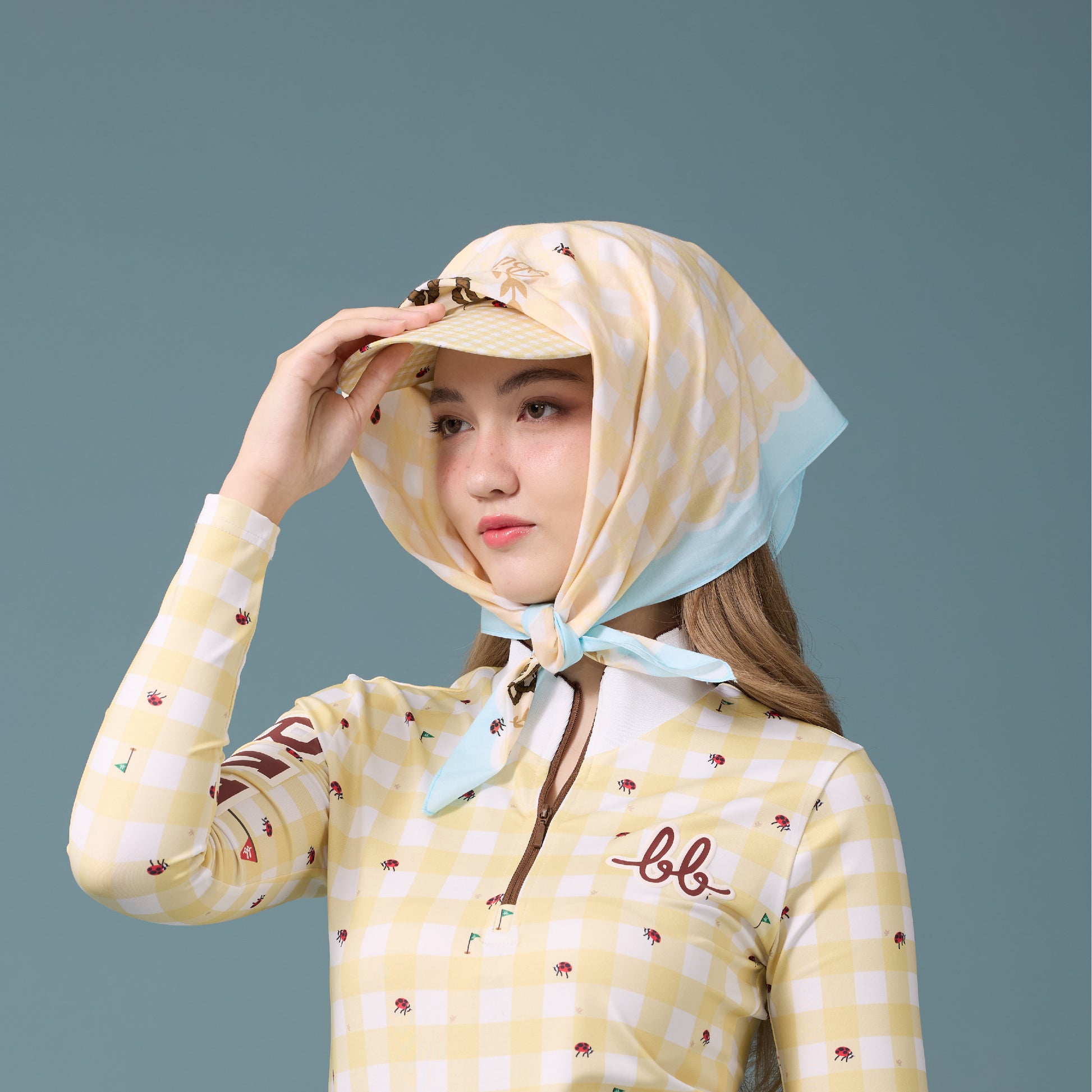 Picnic Cotton Head Scarf - Sunshine Yellow