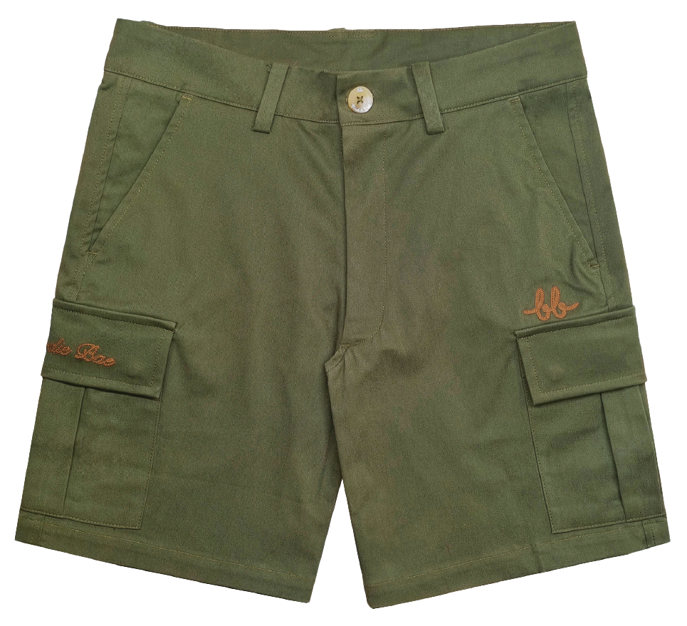 GAME ON Men Cargo Shorts  ( Snail Green )