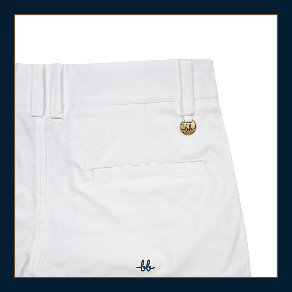 GAME ON Golf Cargo Shorts (White)