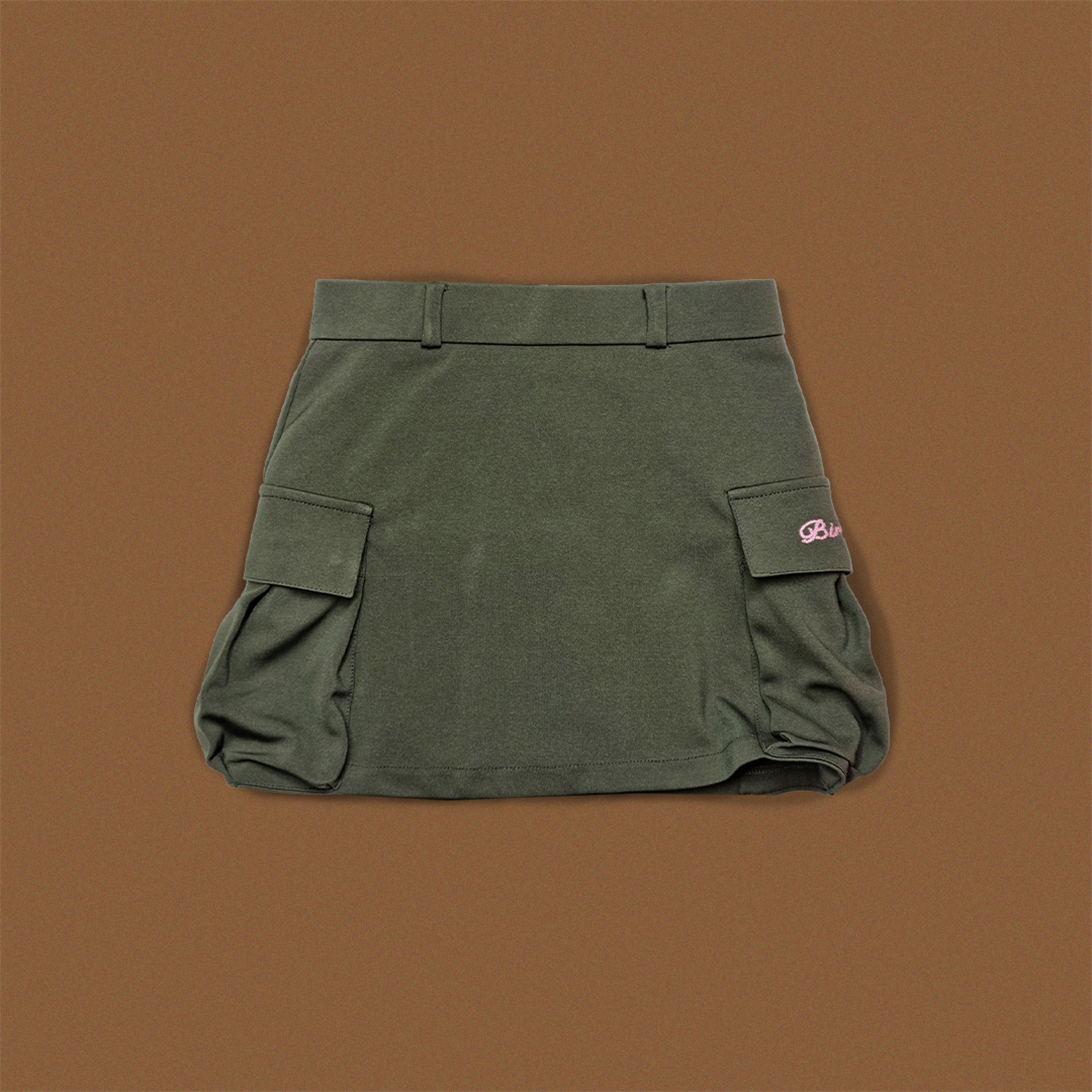 GAME ON Cargo Skirt in M.Green / กระโปรงคาร์โก้ สีเขียวมิลิทารี่