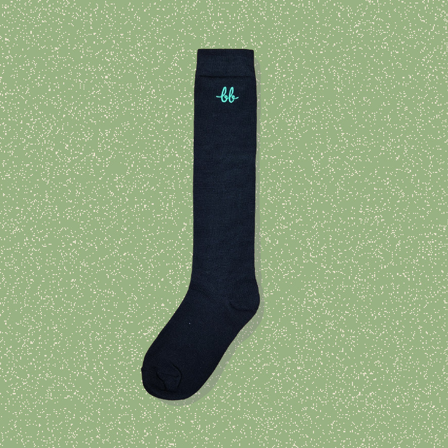 Women Calf Socks in Black (1 pair) ถุงเท้ายาว ระดับใต้เข่า สีดำ (1คู่)