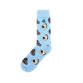 Men Crew Socks in OYS Blue (Unisex) ถุงเท้า ระดับครึ่งขา ลายออยสเตอร์ สีฟ้า (1 คู่)
