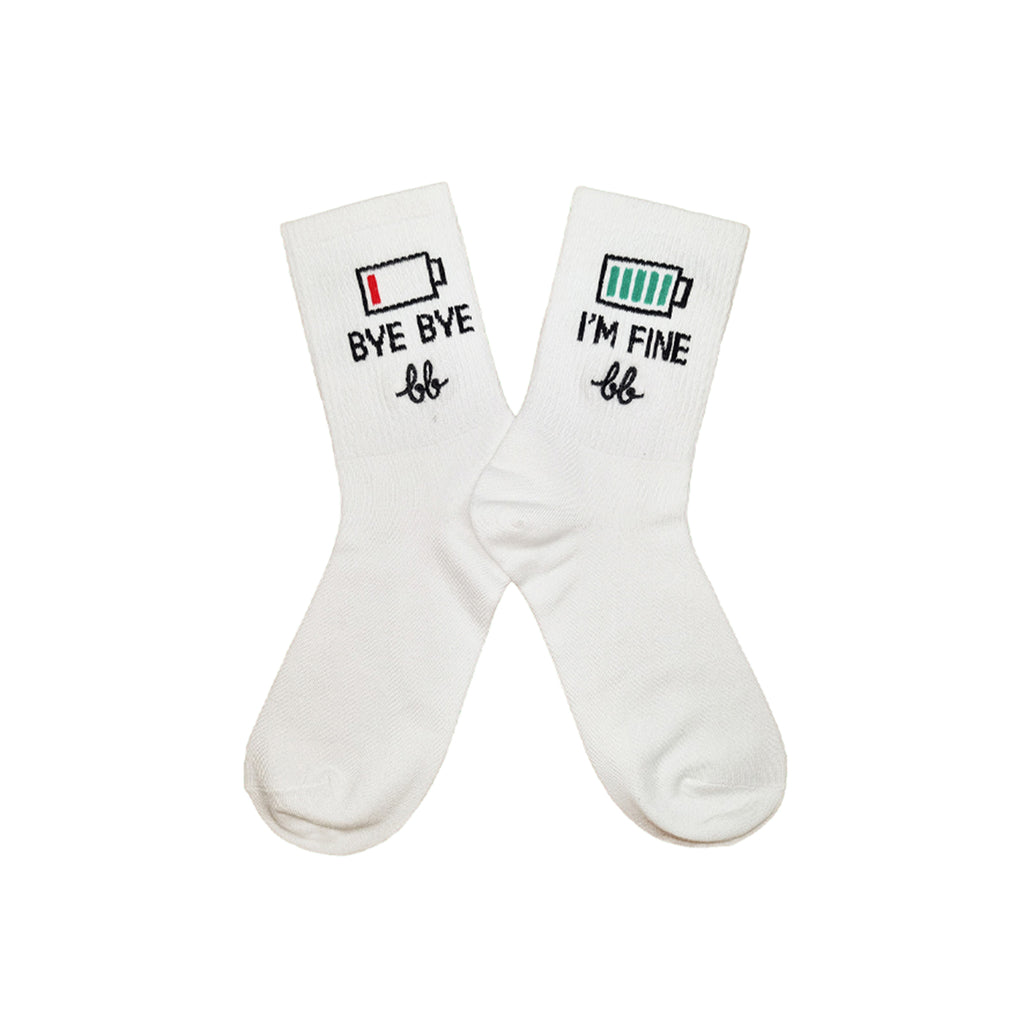 Women Crew Socks in FINE White (1 pair) / ถุงเท้า ระดับครึ่งขา สีขาว (1คู่)