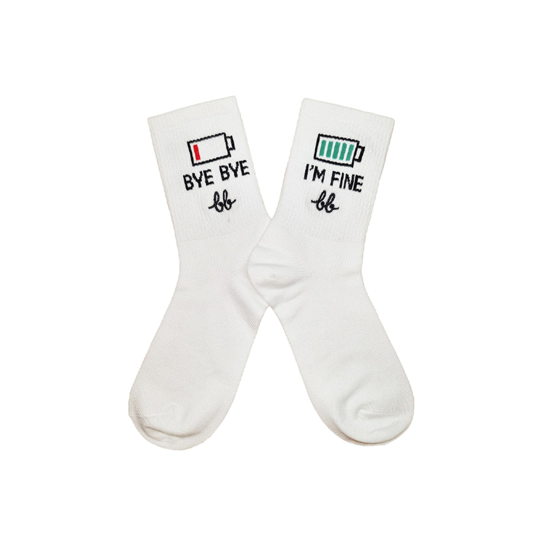 Women Crew Socks in FINE White (1 pair) / ถุงเท้า ระดับครึ่งขา สีขาว (1คู่)