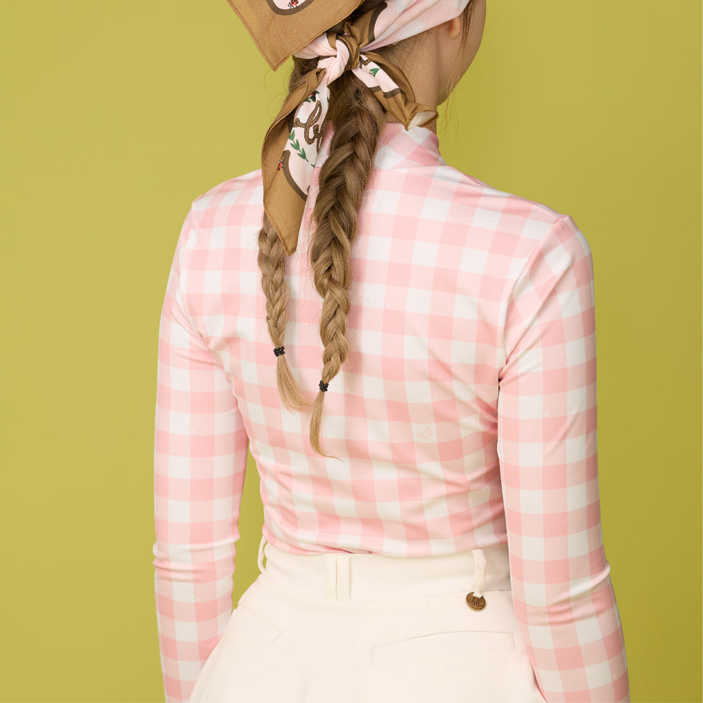 Women Long Sleeve Sports Top - Peachy Pink