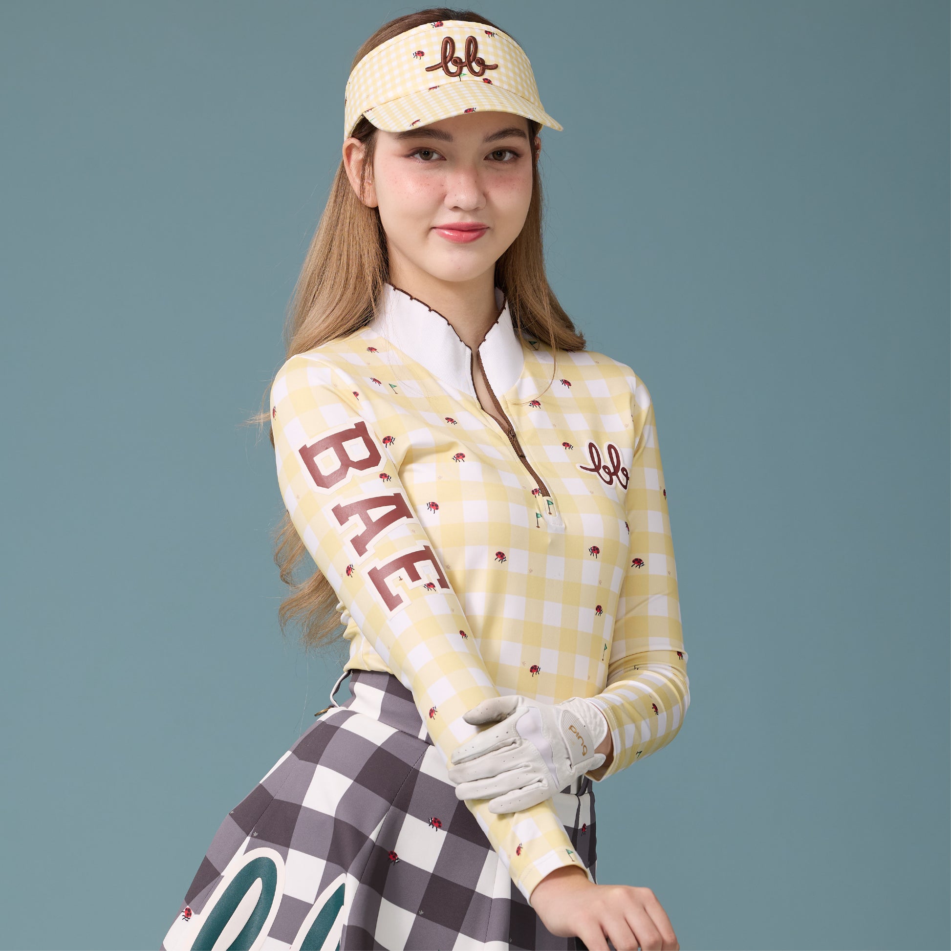 Women Long Sleeve Sports Top with zip - Sunshine Yellow