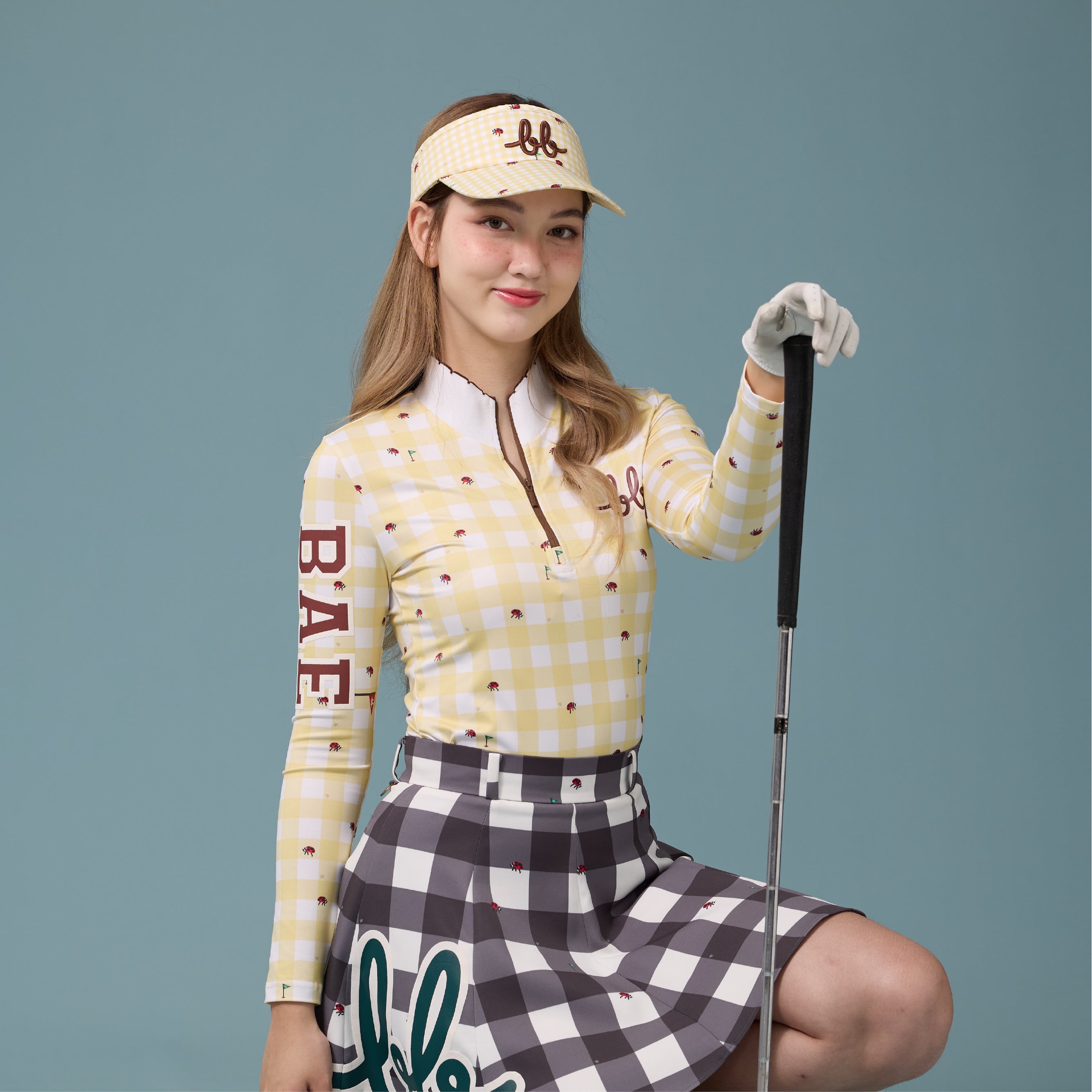 Women Long Sleeve Sports Top with zip - Sunshine Yellow