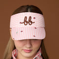 Picnic Gingham Visor Hat - Peachy Pink